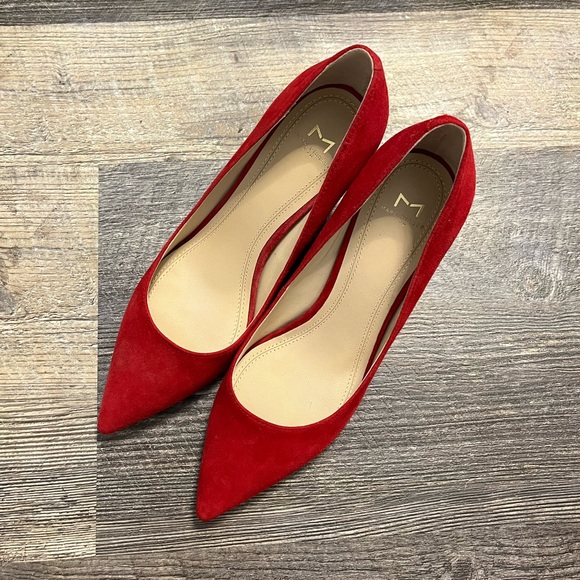 Marc Fisher Zala Red Suede Block Heel 6.5 - Picture 4 of 9